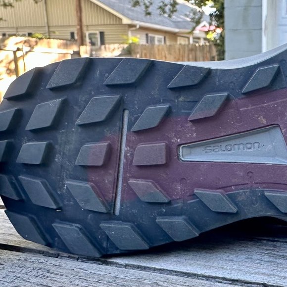 SALOMON SENSE RIDE 4 - SIZE 7 W's - COLOR Wine Tasting / Quiet Shade / Ebony - Picture 8 of 9